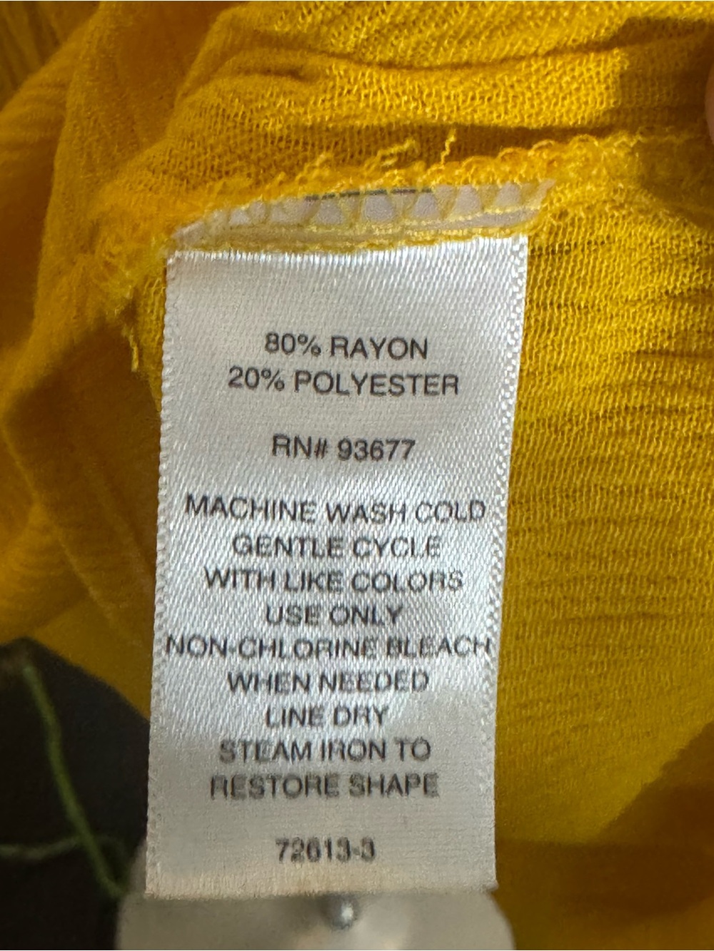 Liz Claiborne Bright Yellow Split V-Neck Roll-Sleeve Blouse - Picture 3 of 4